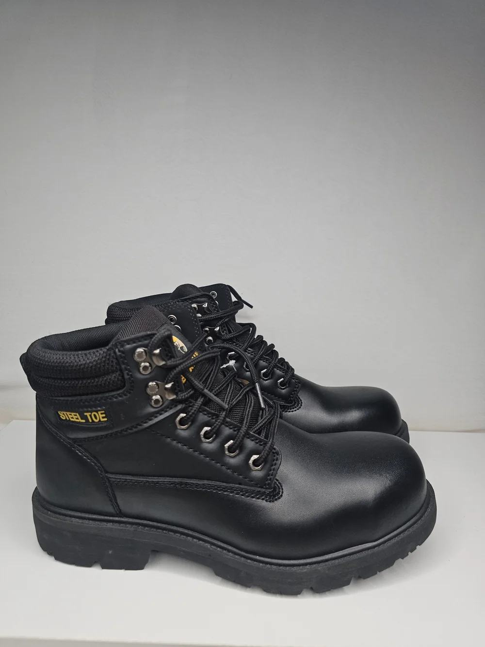 NWT Brahma Gus Steel Toe Black Leather Work Boots Men’s 11W